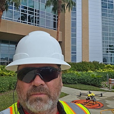 Hospital-Exterior-Cleaning-by-Drone-Galveston-TX 1